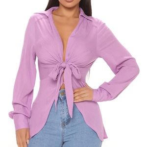 Fashion Nova Play All Day Blouse - Lavender